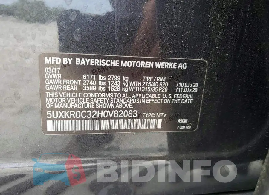 5UXKR0C32H0V82083 Photo# 14
