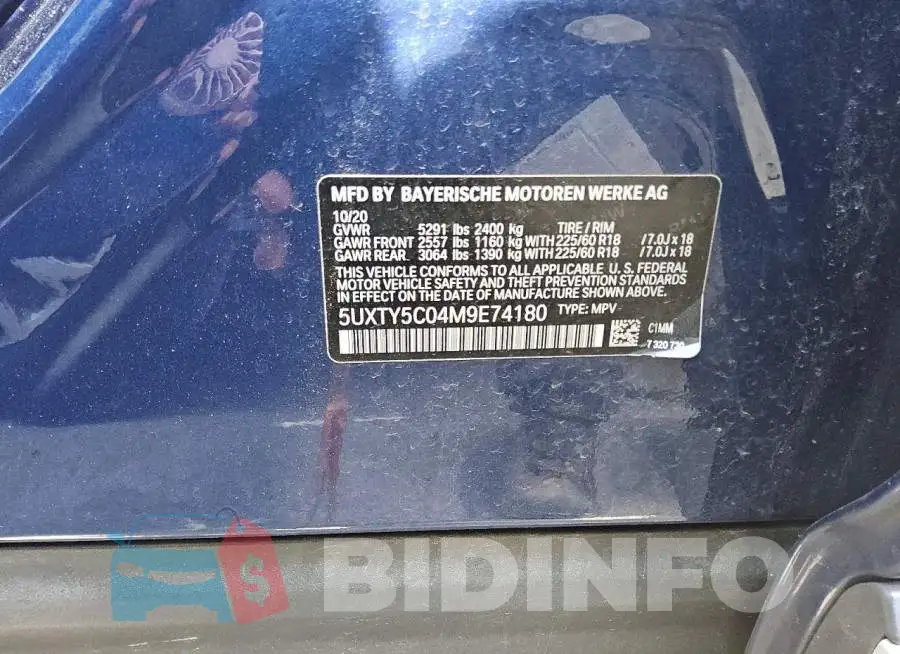 5UXTY5C04M9E74180 Photo# 12