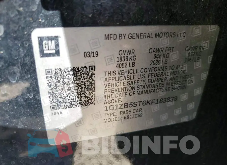 1G1ZB5ST6KF183838 Photo# 13