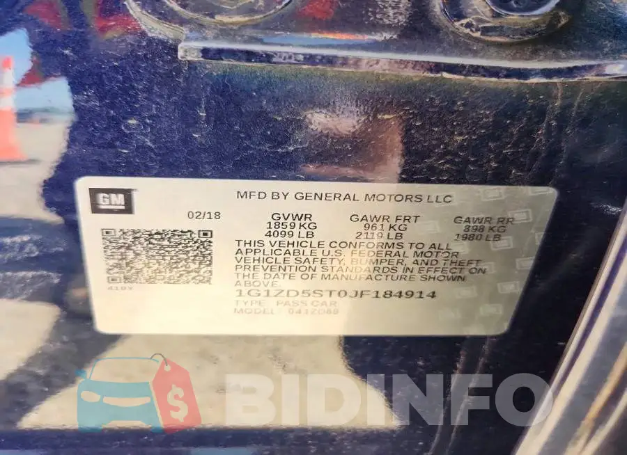 1G1ZD5ST0JF184914 Photo# 12