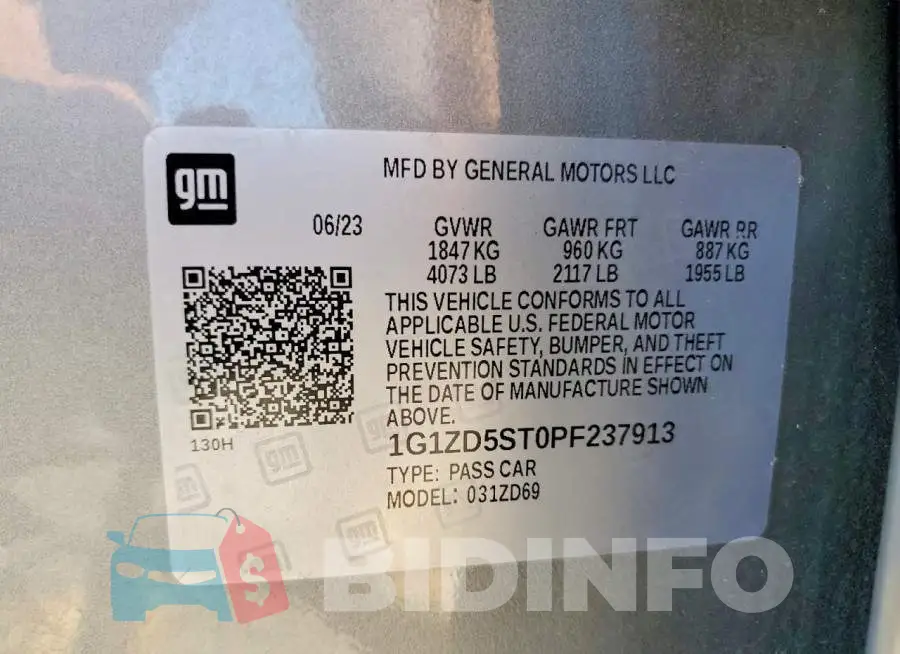 1G1ZD5ST0PF237913 Photo# 12