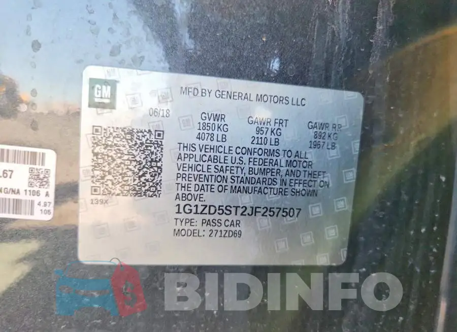 1G1ZD5ST2JF257507 Photo# 12