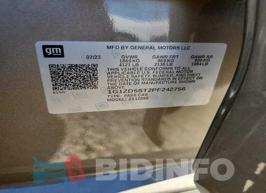1G1ZD5ST2PF242756 Photo# 12