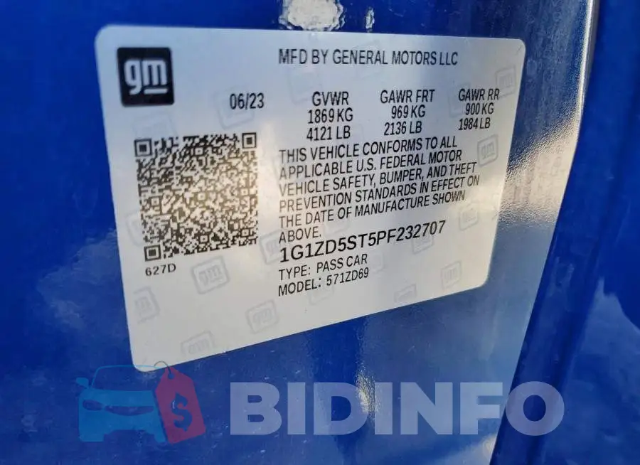 1G1ZD5ST5PF232707 Photo# 12