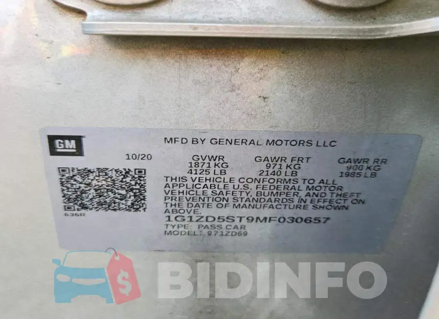 1G1ZD5ST9MF030657 Photo# 12