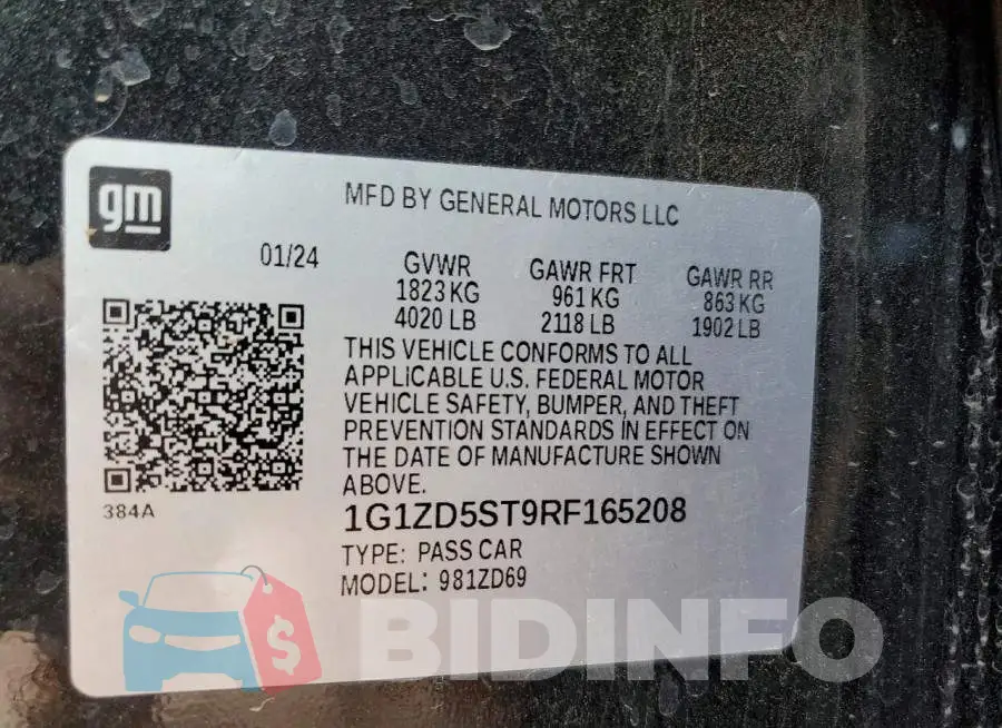 1G1ZD5ST9RF165208 Photo# 12