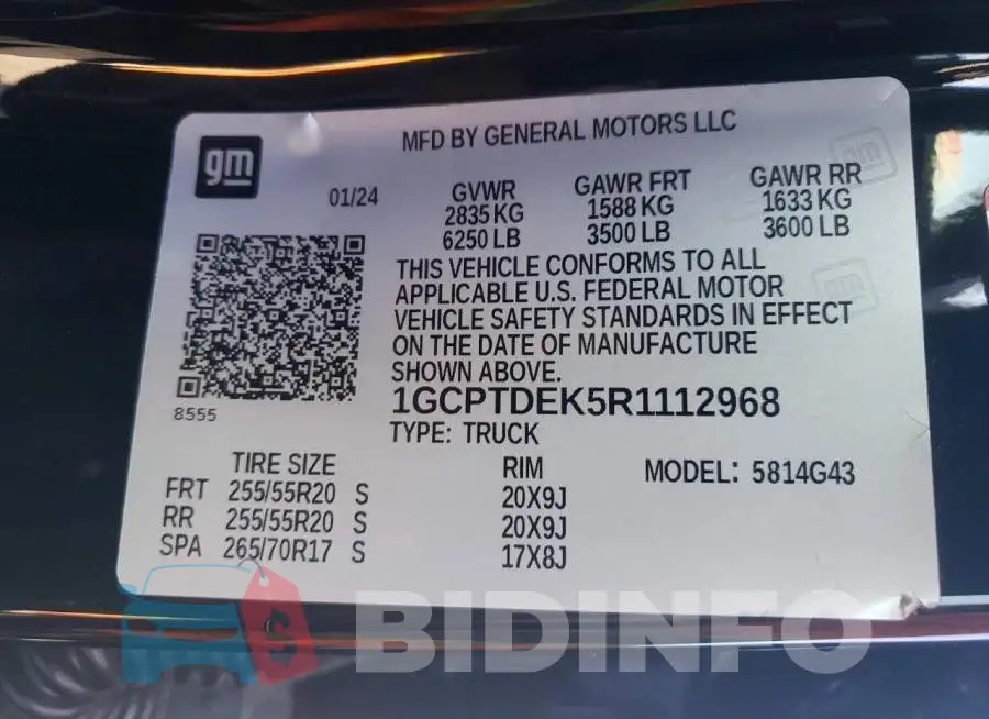 1GCPTDEK5R1112968 Photo# 12