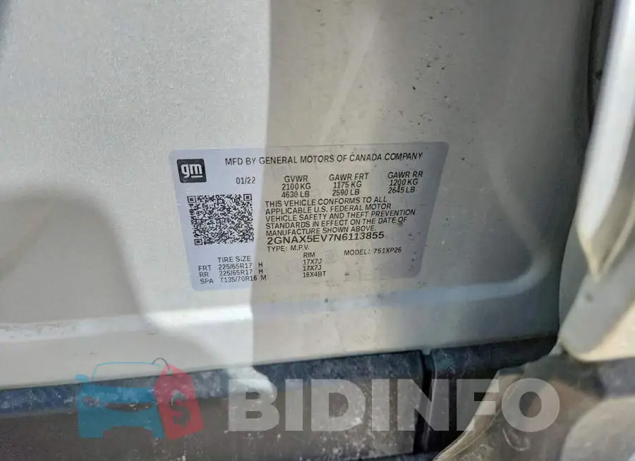 2GNAX5EV7N6113855 Photo# 13