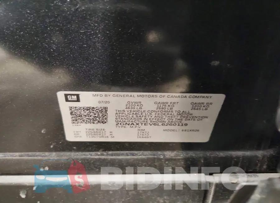 2GNAXTEV6L6260119 Photo# 13
