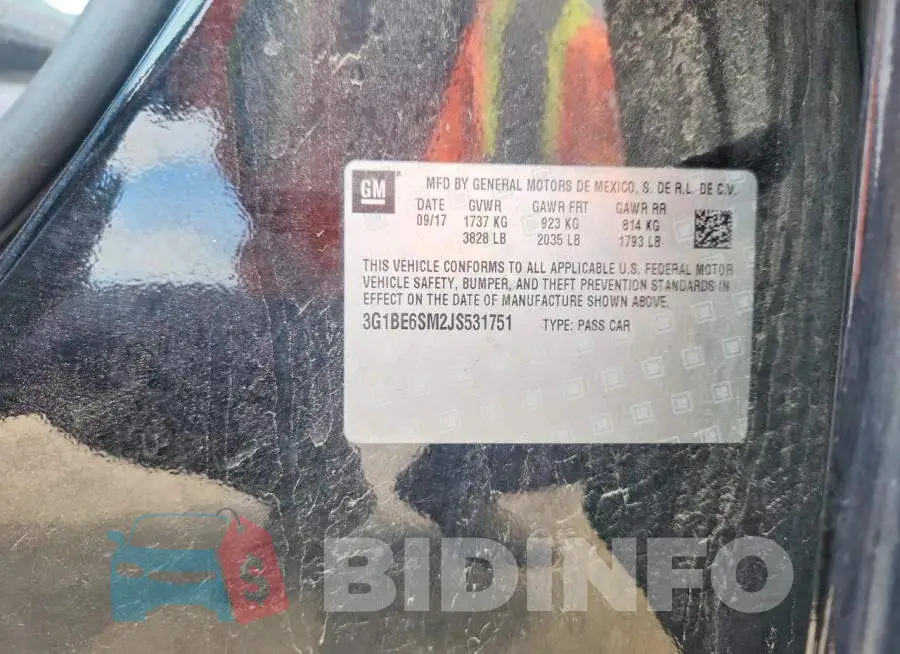 3G1BE6SM2JS531751 Photo# 12