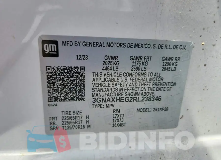 3GNAXHEG2RL238346 Photo# 12