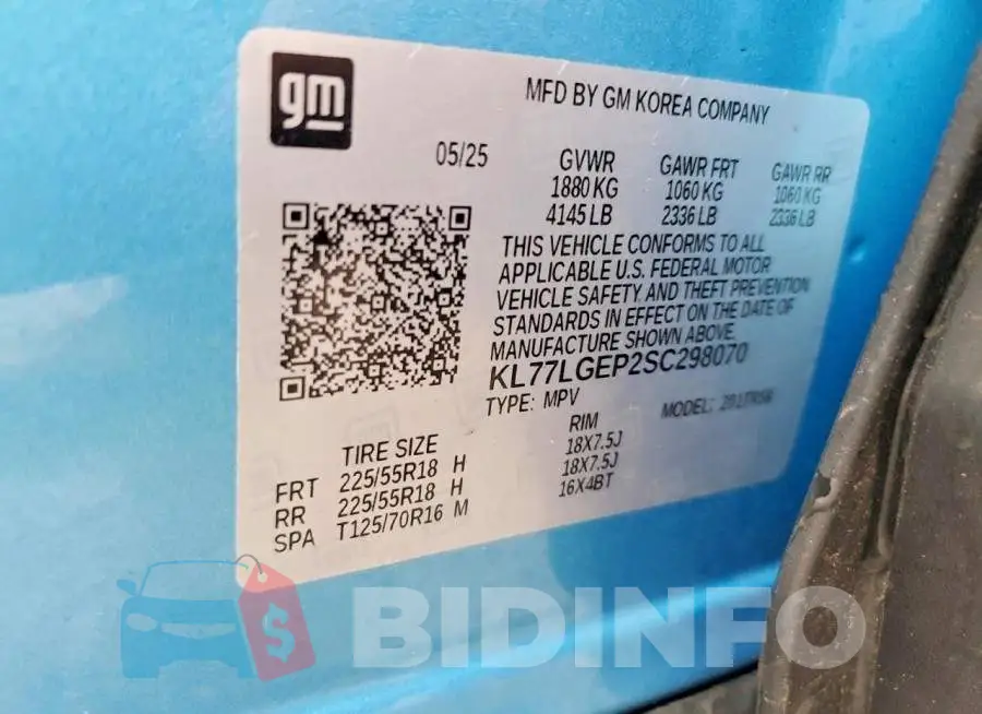 KL77LGEP2SC298070 Photo# 13