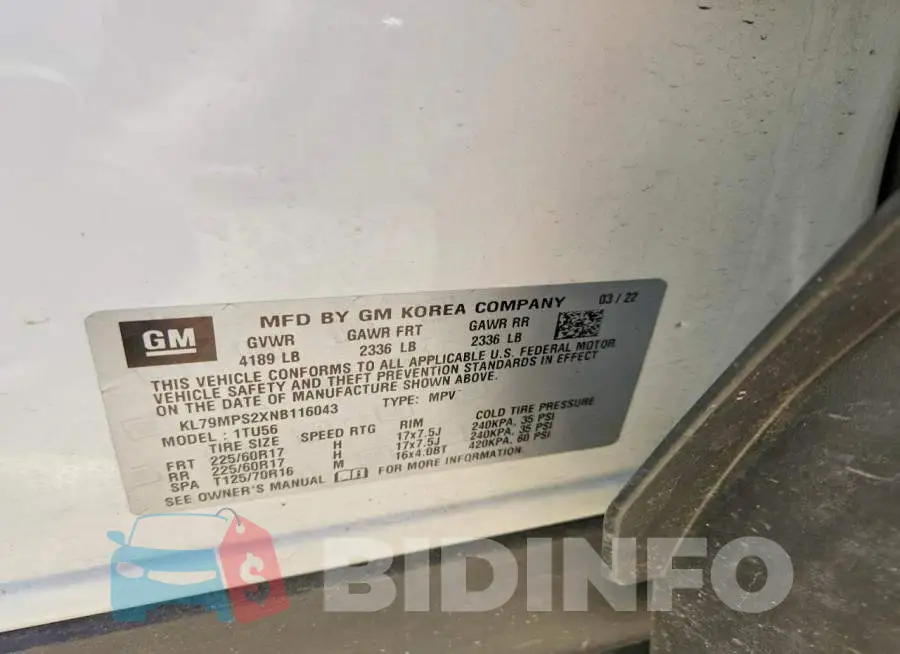 KL79MPS2XNB116043 Photo# 13