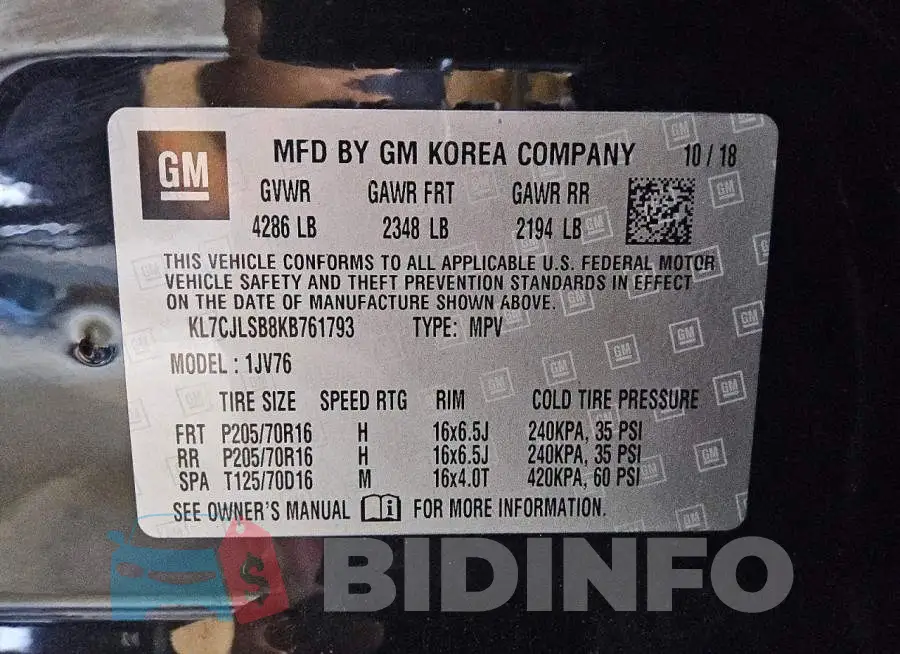 KL7CJLSB8KB761793 Photo# 13