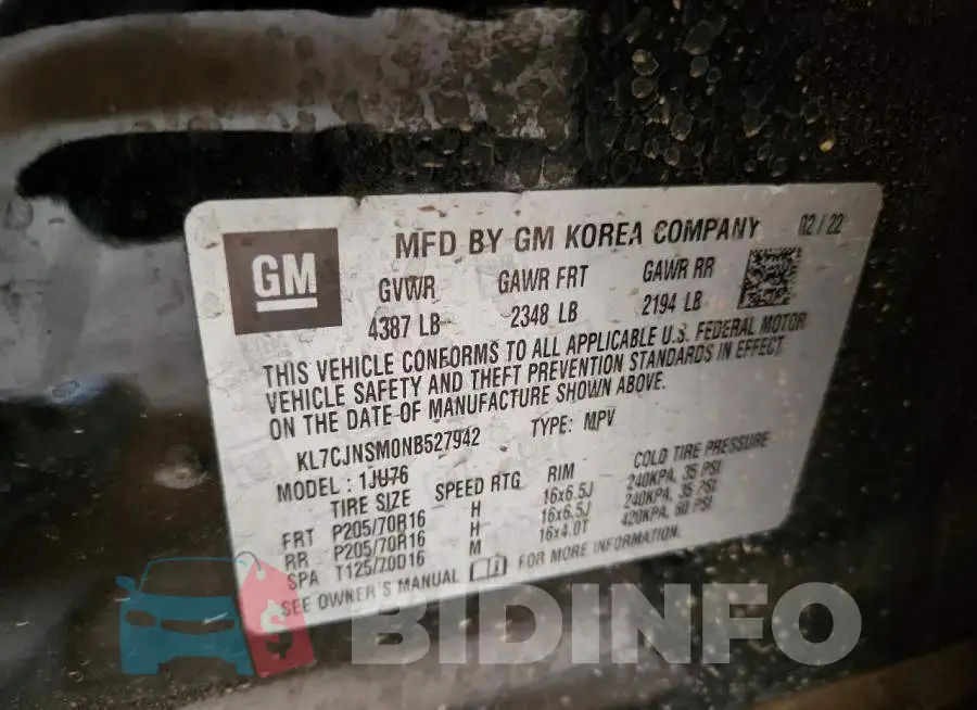 KL7CJNSM0NB527942 Photo# 13