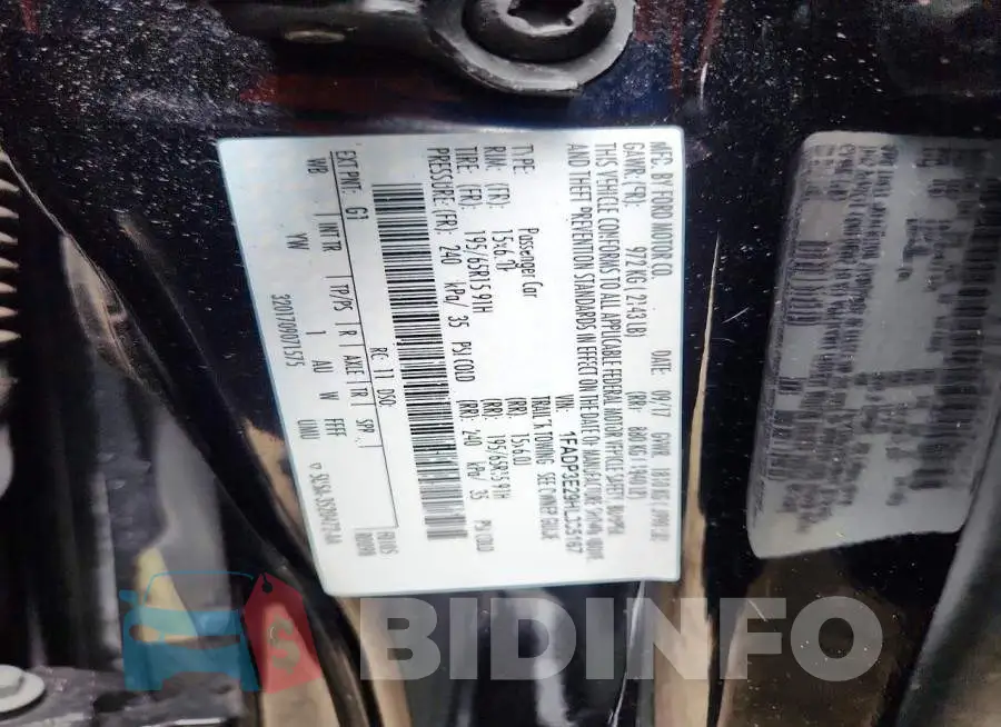 1FADP3E29HL335167 Photo# 12