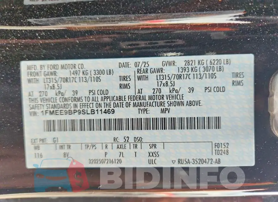 1FMEE9BP9SLB11469 Photo# 14