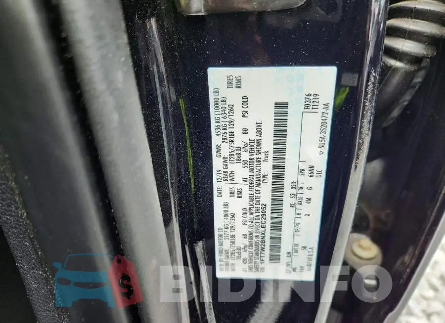 1FT7W2BNXLEC29052 Photo# 12