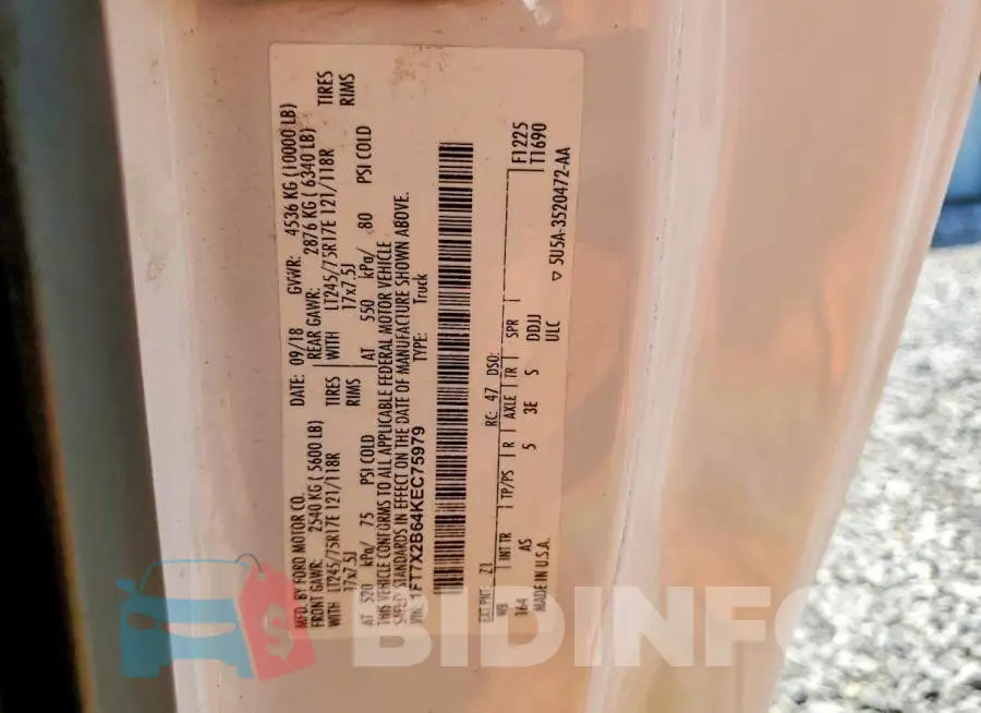 1FT7X2B64KEC75979 Photo# 12