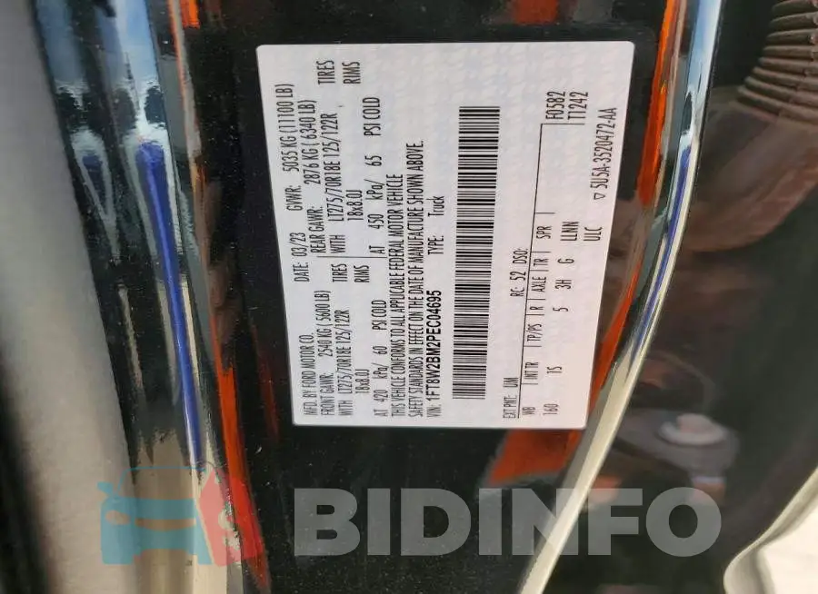 1FT8W2BM2PEC04695 Photo# 11