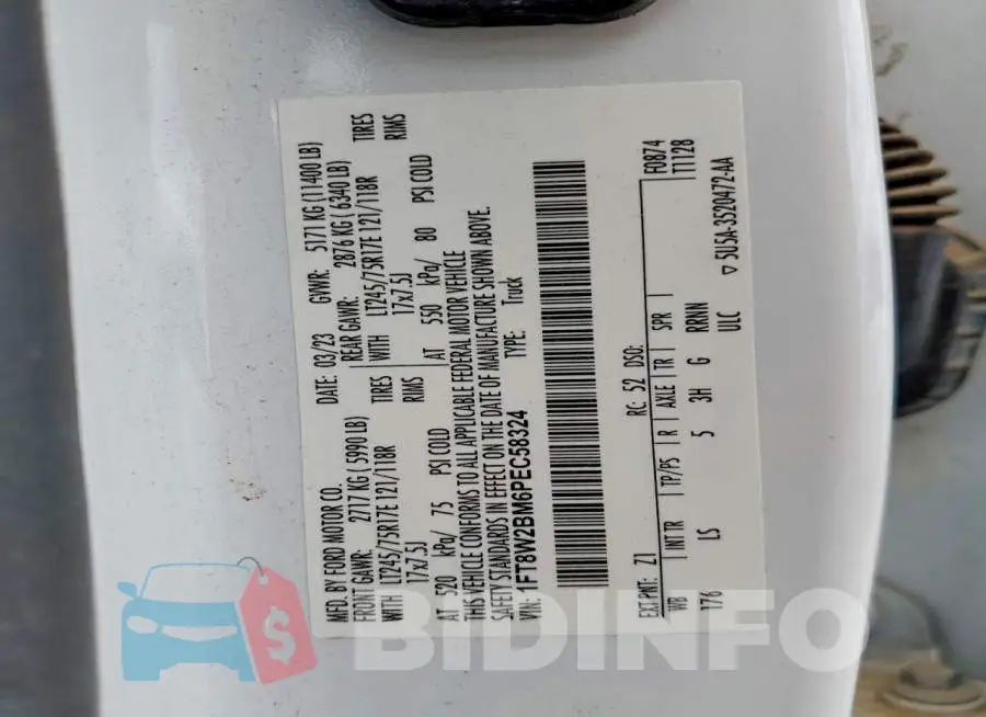 1FT8W2BM6PEC58324 Photo# 12