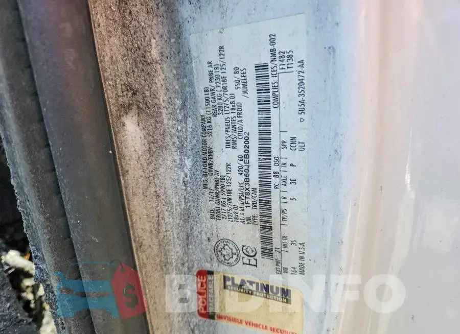 1FT8X3B60JEB02002 Photo# 12