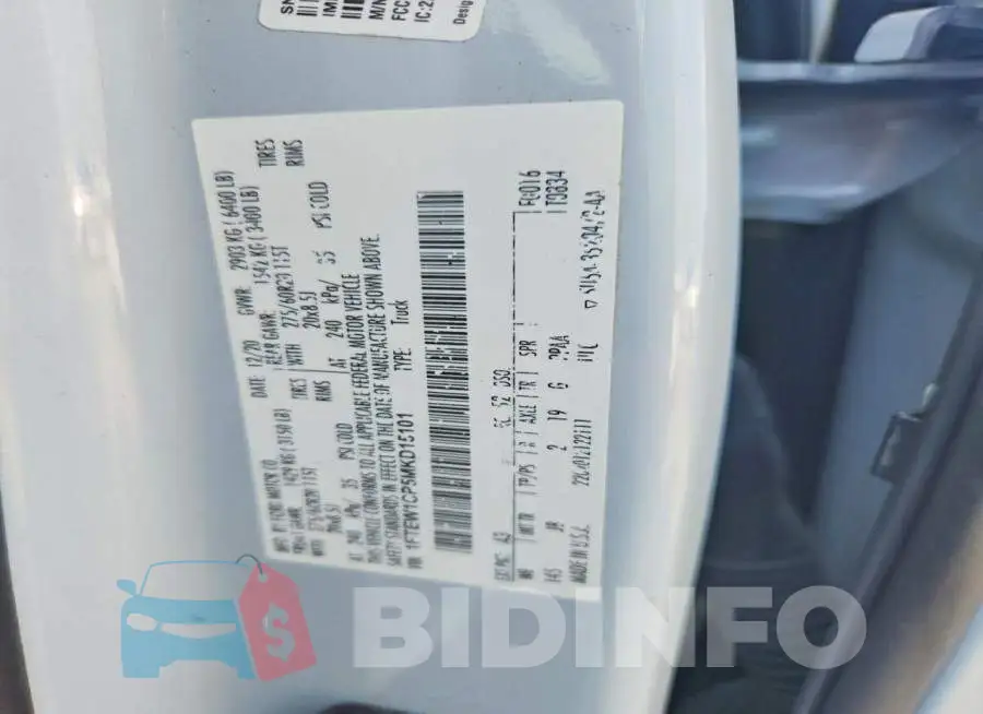 1FTEW1CP5MKD15101 Photo# 12