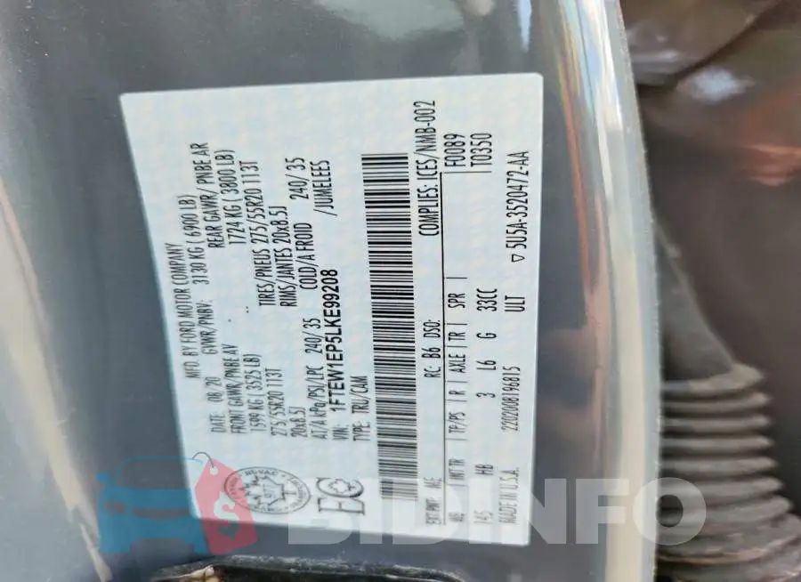 1FTEW1EP5LKE99208 Photo# 12