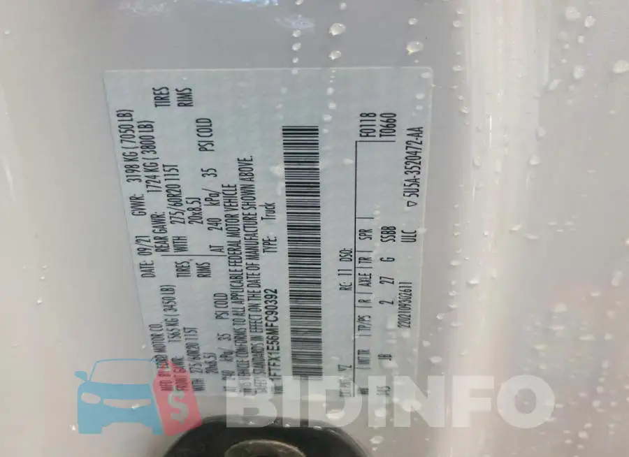 1FTFX1E56MFC90392 Photo# 12