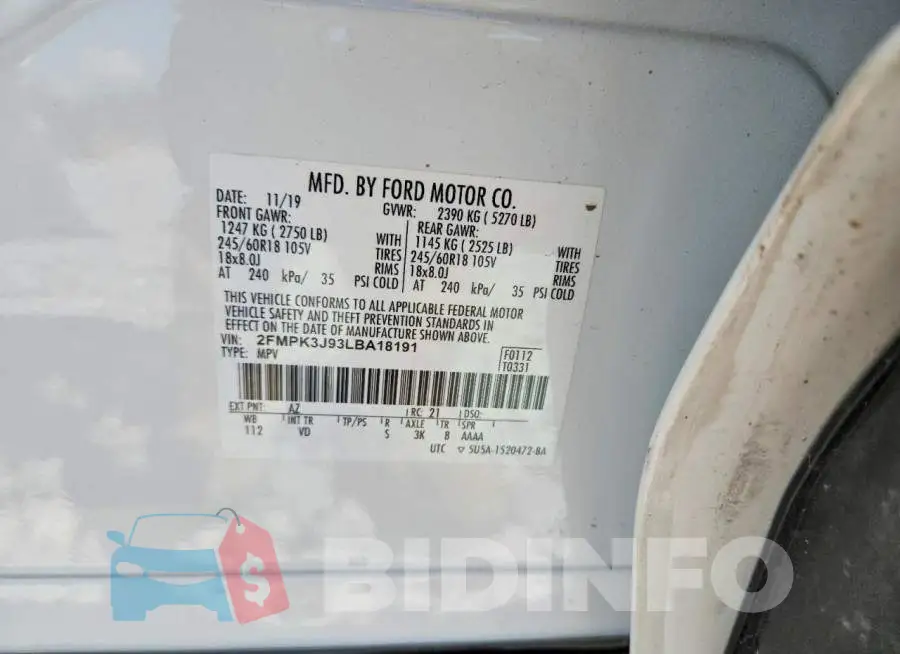 2FMPK3J93LBA18191 Photo# 12