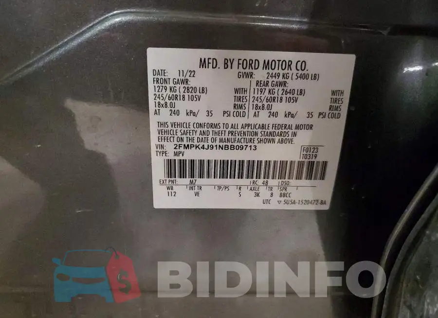 2FMPK4J91NBB09713 Photo# 13