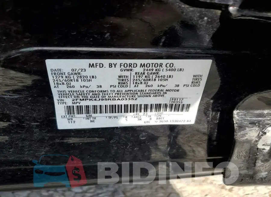 2FMPK4J95RBA03352 Photo# 14