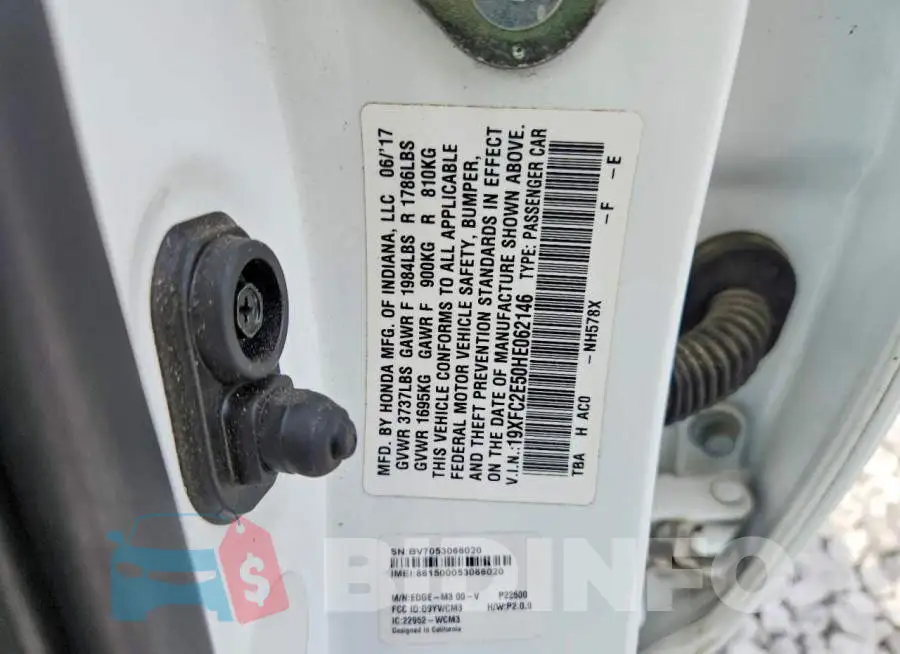 19XFC2E50HE062146 Photo# 12