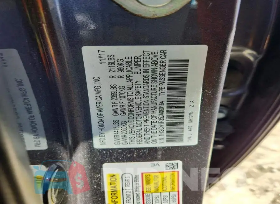 1HGCV1F35JA060164 Photo# 12
