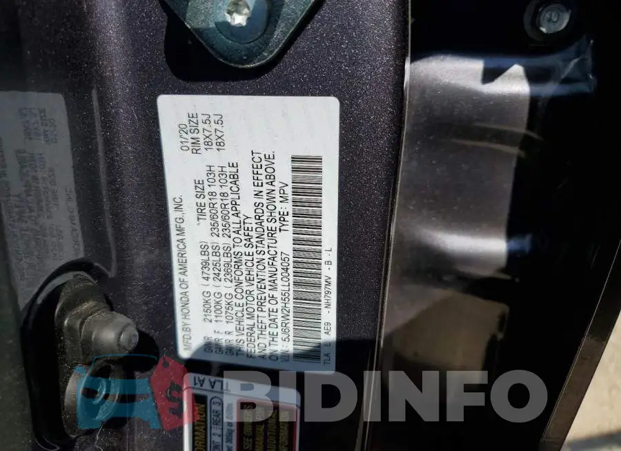 5J6RW2H55LL004057 Photo# 13