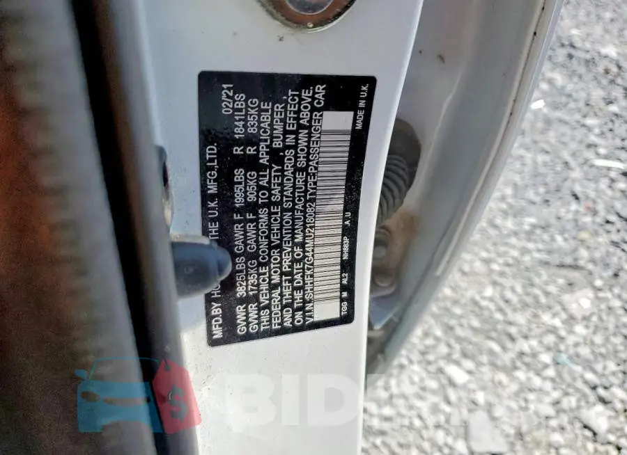 SHHFK7G44MU218082 Photo# 12