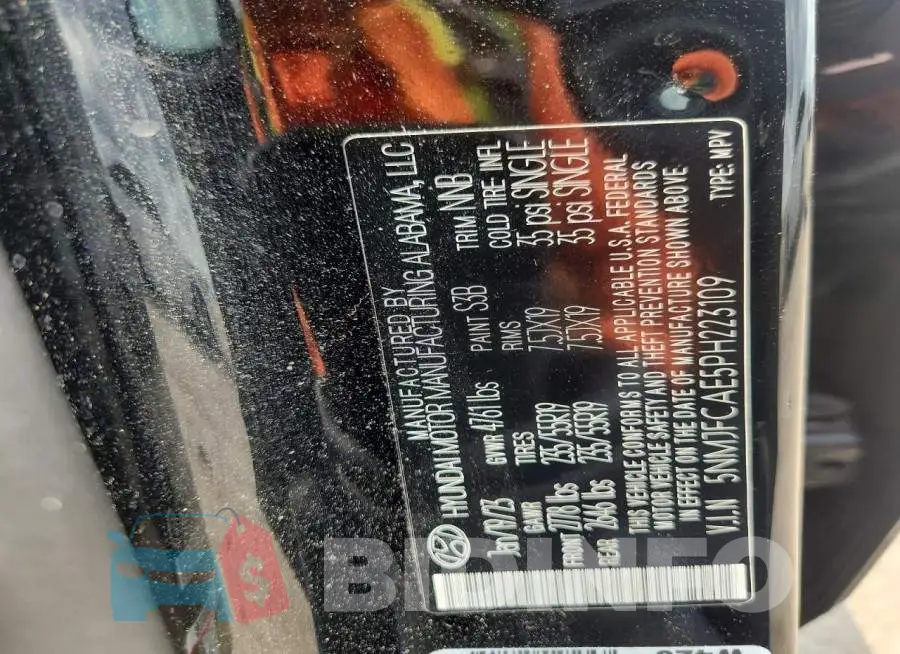 5NMJFCAE5PH223109 Photo# 13