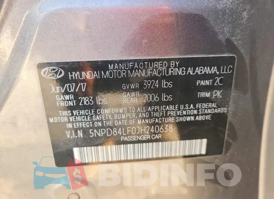 5NPD84LF0JH240638 Photo# 12