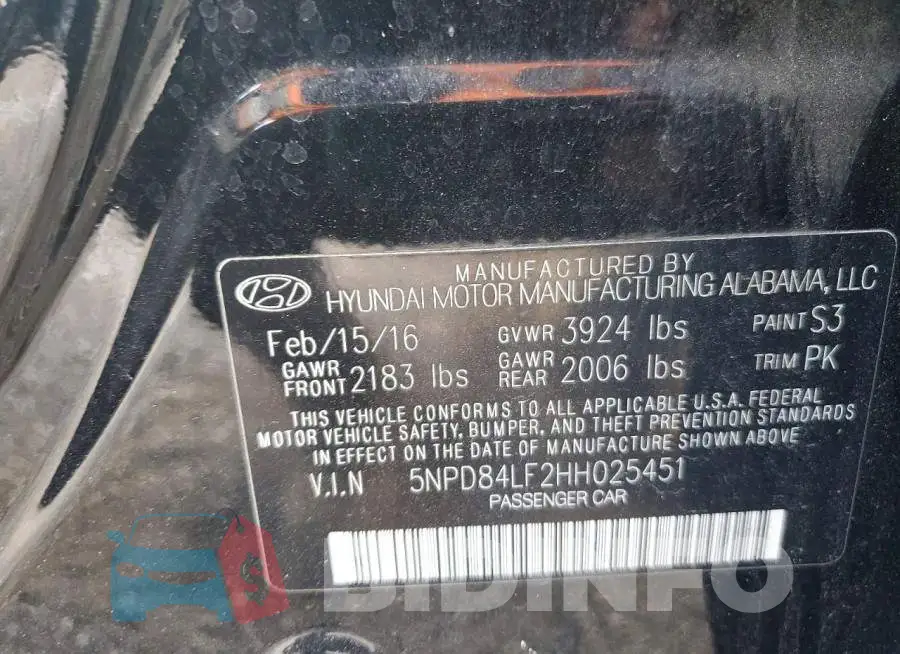 5NPD84LF2HH025451 Photo# 13
