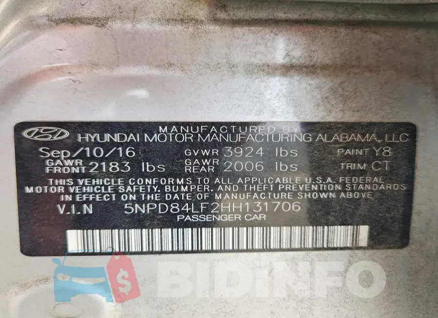 5NPD84LF2HH131706 Photo# 13