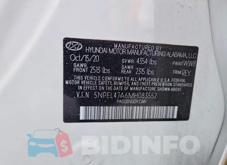 5NPEL4JA6MH083552 Photo# 12