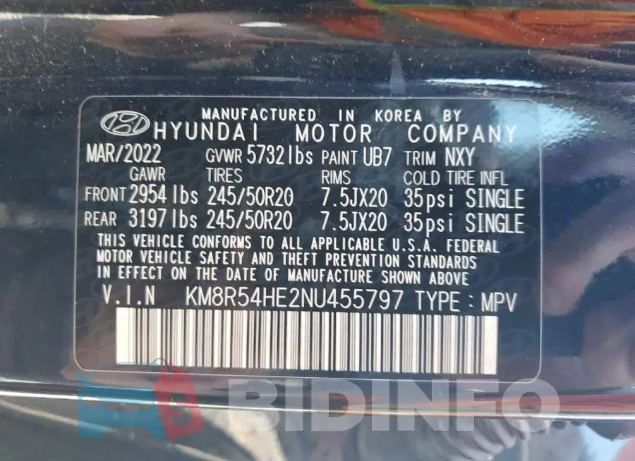 KM8R54HE2NU455797 Photo# 13
