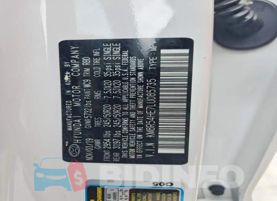 KM8R54HE7LU085735 Photo# 13