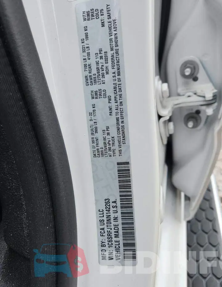 1C6SRFJT0NN142263 Photo# 12