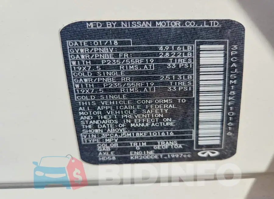 3PCAJ5M18KF101616 Photo# 12