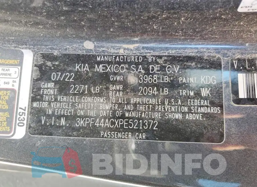3KPF44ACXPE521372 Photo# 12