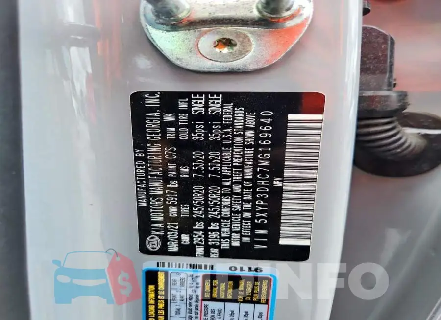5XYP3DHC7MG169640 Photo# 13