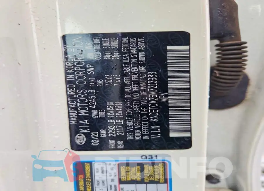 KNDETCA26M7213983 Photo# 13