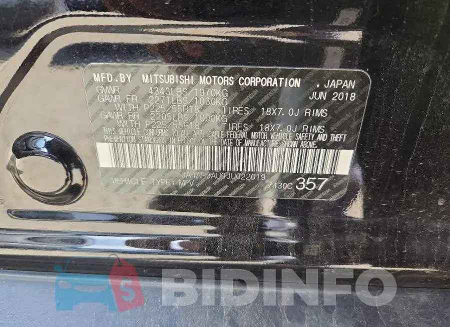 JA4AP3AU9JU022019 Photo# 14