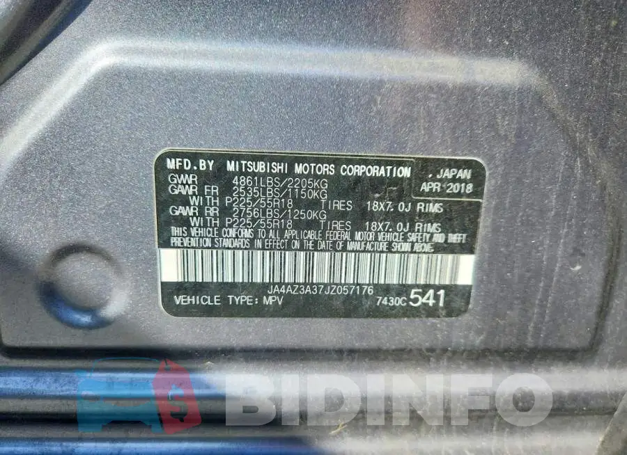 JA4AZ3A37JZ057176 Photo# 14